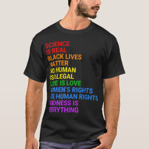 Rainbow Flag Human Rights Womens  Gay Rights Lgbtq T-Shirt