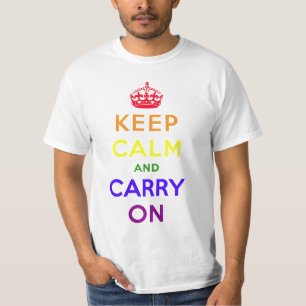 Rainbow flag keep calm and carry on. T-Shirt