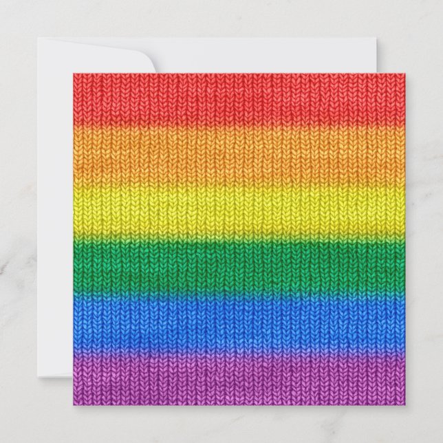 Rainbow Flag knitting Stripes seamless pattern (Front)