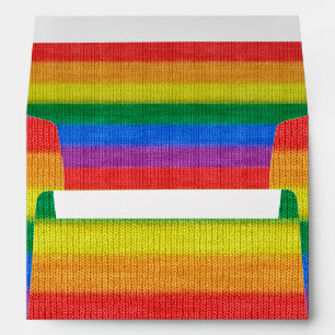 Rainbow Flag knitting Stripes seamless pattern Envelopes