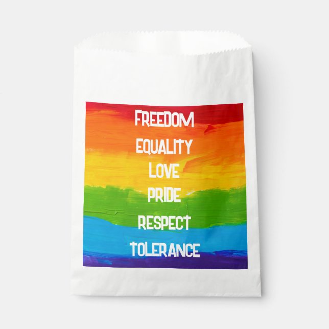Rainbow Flag LGBT Favour Bag – Pride Party Gift (Front)