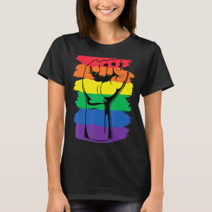 Rainbow Flag Lgbt Fist Lgbtq Gay Lesbian Transgend T-Shirt
