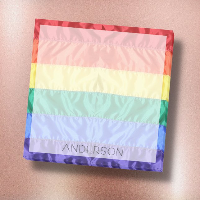 Rainbow flag LGBT pride rainbow stripe custom name Post-it Notes (Creator Uploaded)