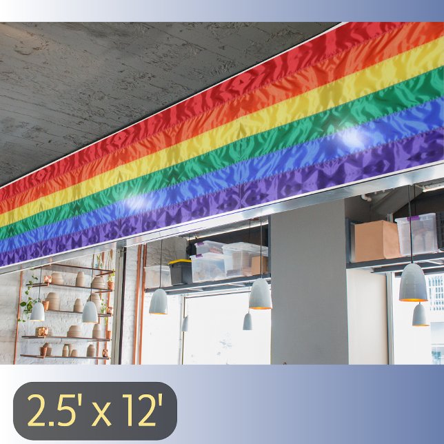 Rainbow flag LGBT rainbow stripes gay pride LGBTQ Banner (Creator Uploaded)