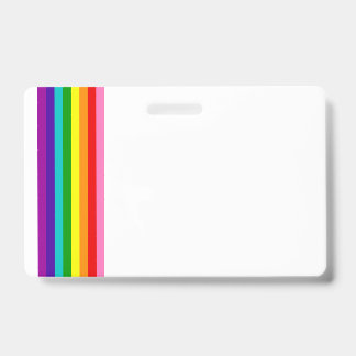 Rainbow Flag LGBTQIA Gay Pride Horizontal Badge