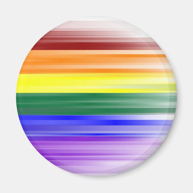 Rainbow Flag Magnet (Round) (Front)