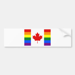 Rainbow Flag of Canada Bumper Sticker