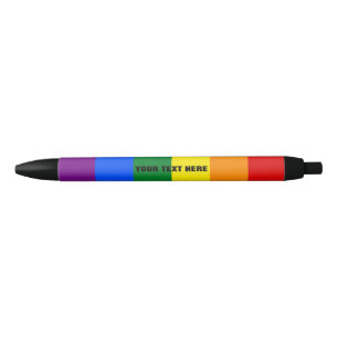 Rainbow flag pen with custom text