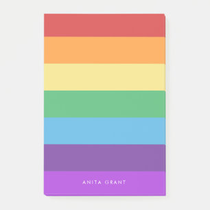 Rainbow flag post-it notes