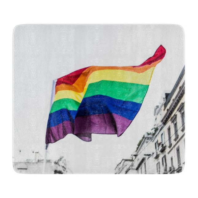 Rainbow Flag Pride Cutting Board (Front)