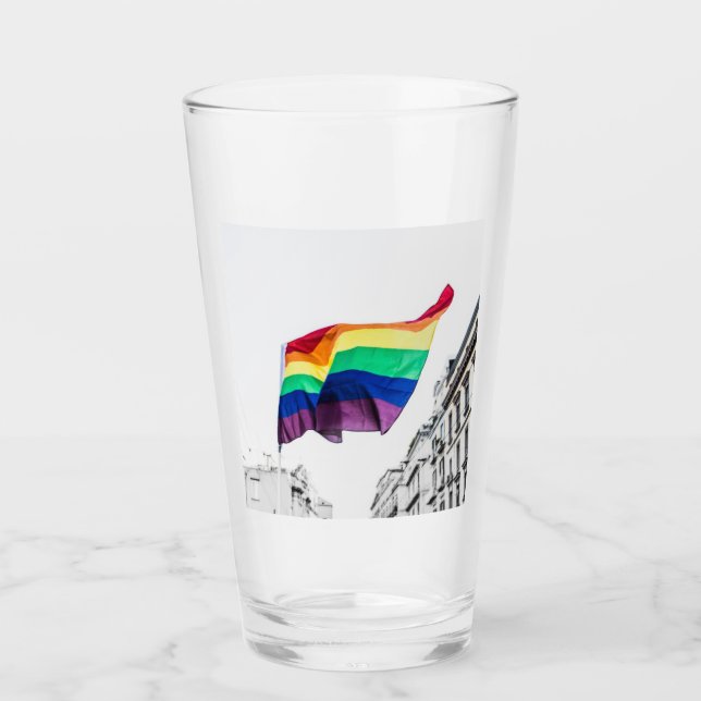 Rainbow Flag Pride Glass (Front)
