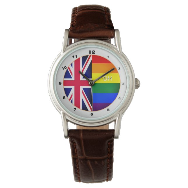 Rainbow Flag & Pride, LGBT community /British Flag Watch (Front)