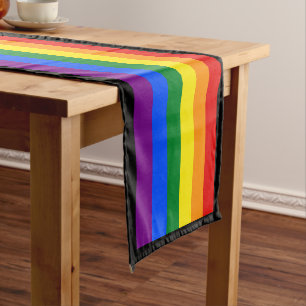 Rainbow Flag & Pride, LGBT community /stripes flag Short Table Runner