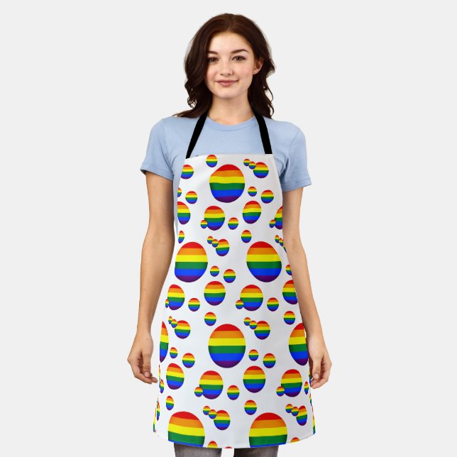 Rainbow Flag & Pride, LGBT cooking Chefs kitchen Apron (Worn)