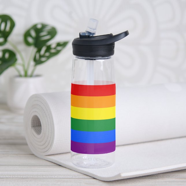 Rainbow Flag & Pride, LGBT Rainbow, community Water Bottle (Yoga)