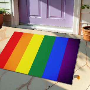 Rainbow Flag & Pride parade house / LGBT community Doormat