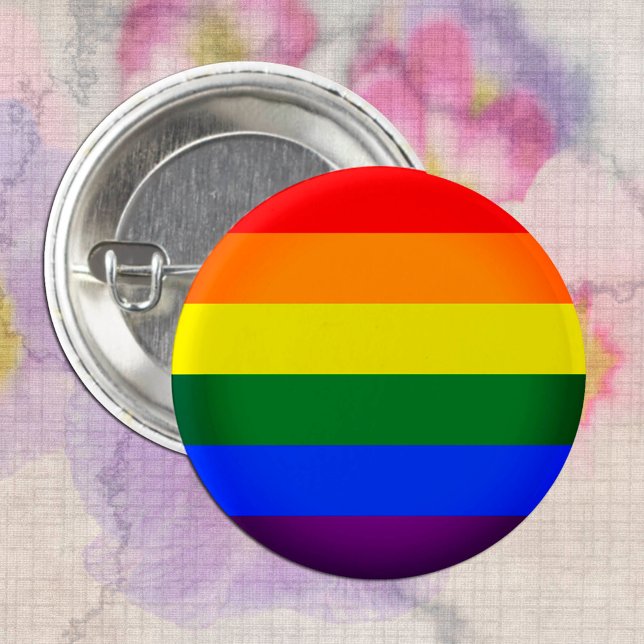 Rainbow Flag & Pride Rainbow / LGBT community 1 Inch Round Button (Creator Uploaded)