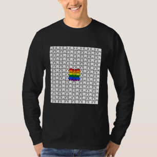 Rainbow Flag Puzzle Pieces LGBTQ T-Shirt