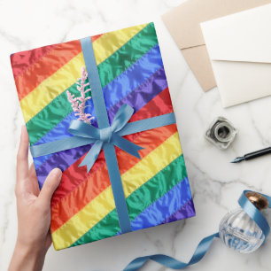 Rainbow flag rainbow stripes LGBT LGBTQ gay pride Wrapping Paper