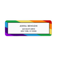 Rainbow flag return address label