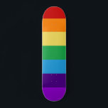 Rainbow flag skateboard<br><div class="desc">The bright colours of the rainbow to celebrate your pride,  or just your happiness!</div>