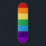 Rainbow flag skateboard<br><div class="desc">The bright colours of the rainbow to celebrate your pride,  or just your happiness!</div>