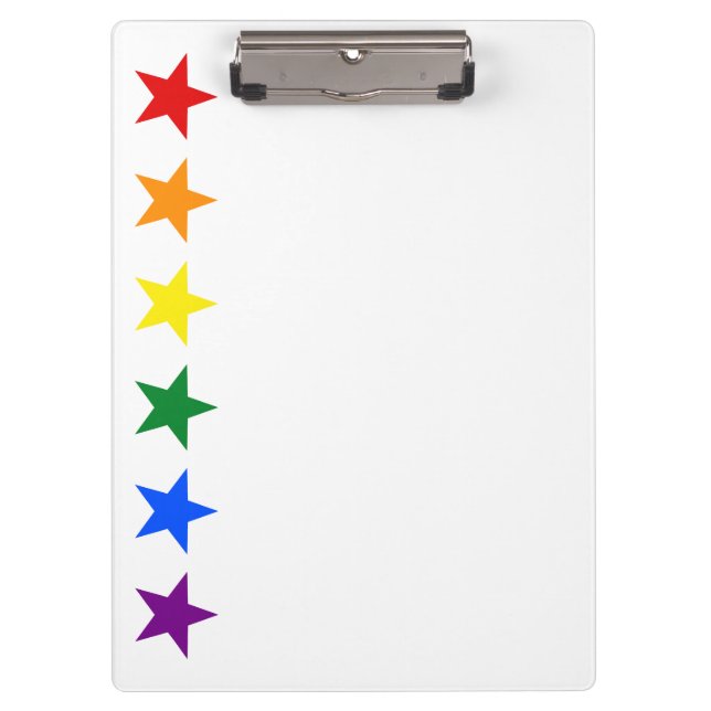RAINBOW FLAG STARS + your ideas Clipboard (Front)