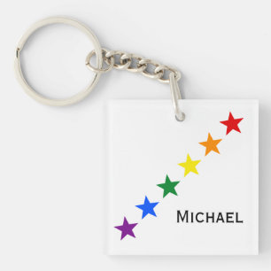 RAINBOW FLAG STARS + your ideas Keychain
