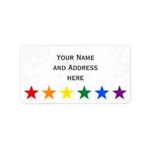 RAINBOW FLAG STARS + your ideas Label