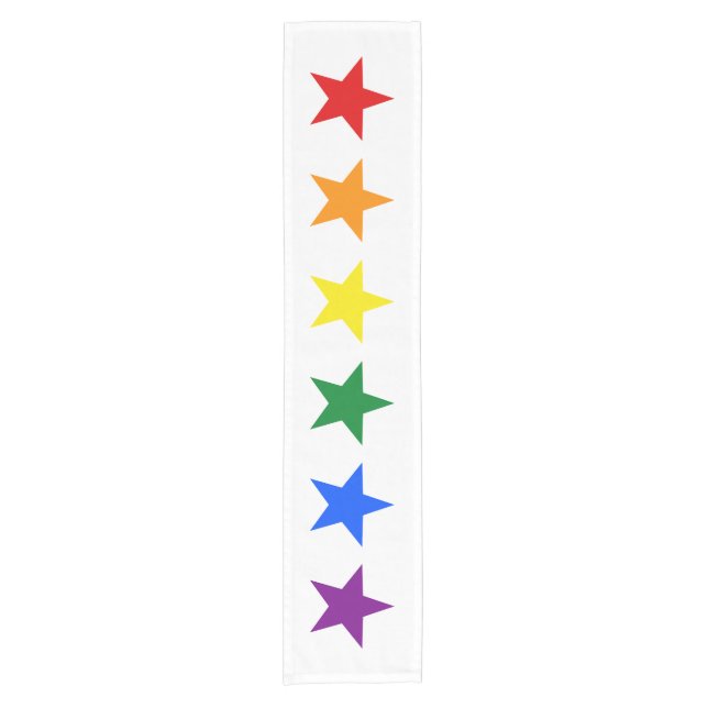 RAINBOW FLAG STARS + your ideas Short Table Runner (Front)
