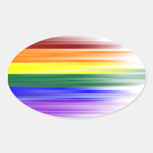 Rainbow Flag Sticker Sheet (Oval)