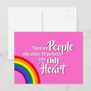RAINBOW FLAG - STRIPES - LGBTQA+ POSTCARD