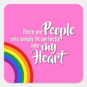 RAINBOW FLAG - STRIPES - LGBTQA+ SQUARE STICKER