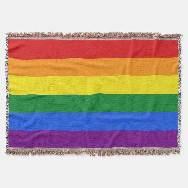 Rainbow Flag throw blanket (Front)