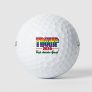 Rainbow-Flag-Trump-Keep-America-Great Golf Balls