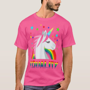 Rainbow Flag Unicorn Stars LGBT Gay  T-Shirt