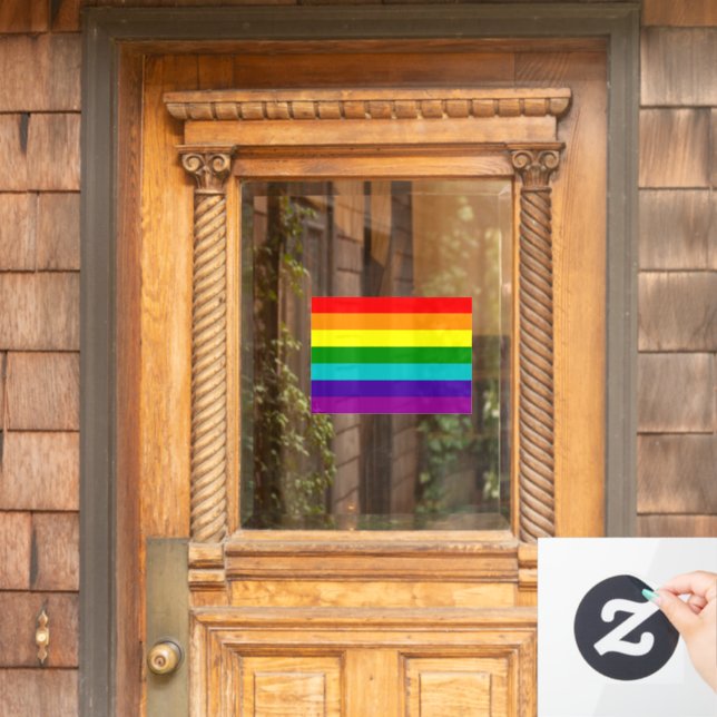 RAINBOW FLAG WINDOW CLING (Home Door)