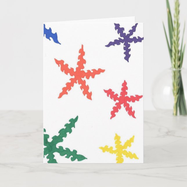 Rainbow flakes card (Front)