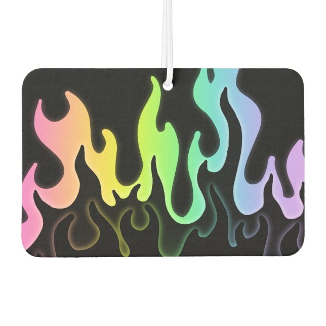 Rainbow Flames! Air Freshener (Front)