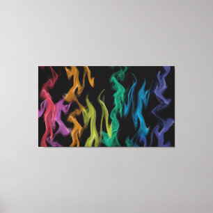 Rainbow Flames Canvas Print