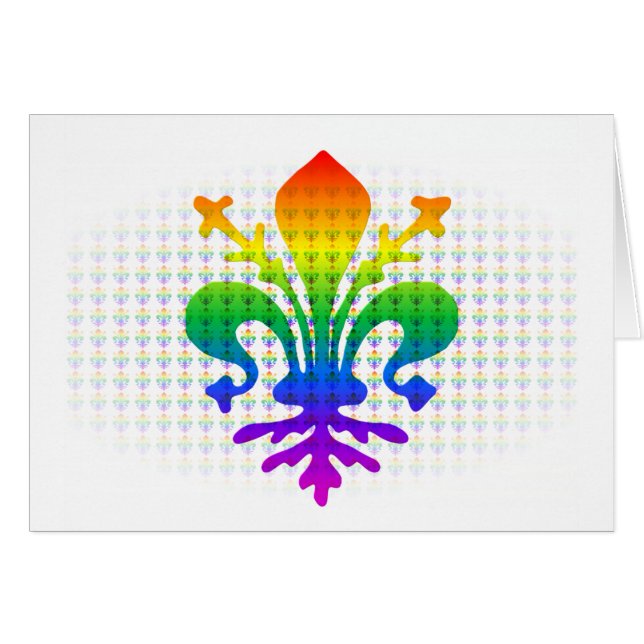 Rainbow Fleur-de-lis (Front Horizontal)