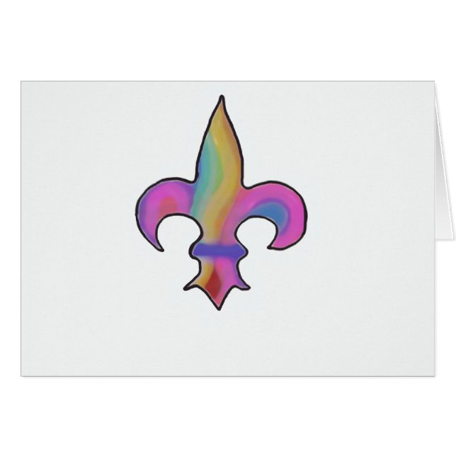 Rainbow Fleur De Lis (Front Horizontal)