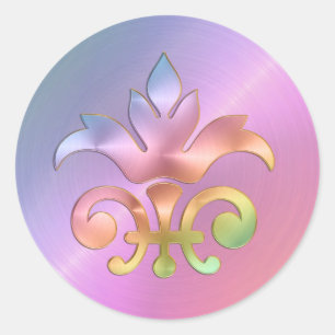 Rainbow Fleur de Lis Envelope Seal