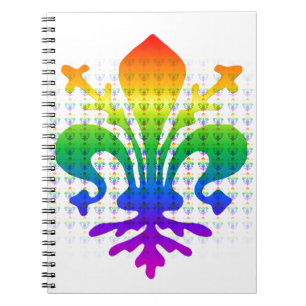 Rainbow Fleur-de-lis Notebook