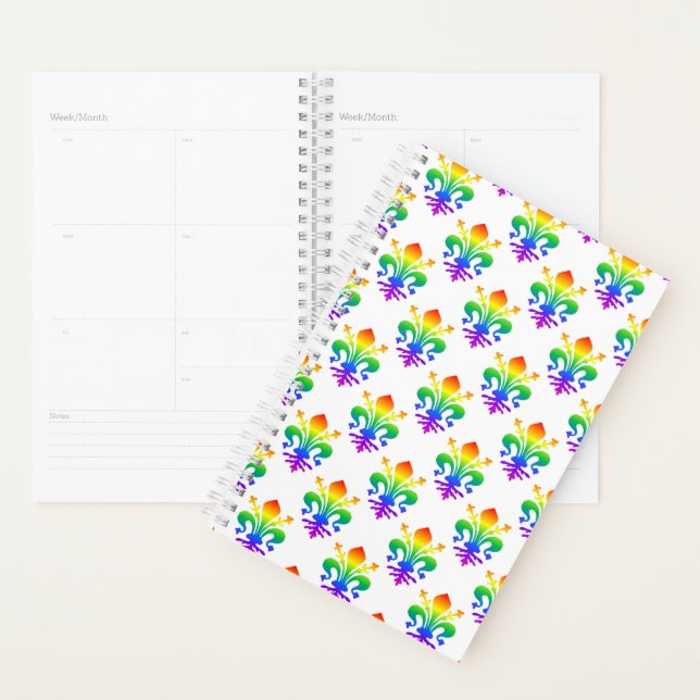 Rainbow Fleur-de-lis Planner (Display)