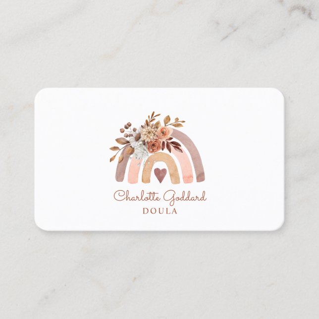Rainbow Flora Doula Business Card (Front)