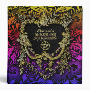 Rainbow Floral Apple of Knowledge Book of Shadows Binder