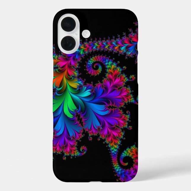 rainbow floral fractal art Case-Mate iPhone case (Back)