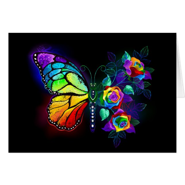 Rainbow flower butterfly (Front Horizontal)