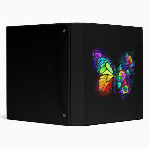 Rainbow flower butterfly binder